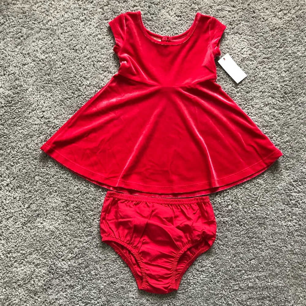 NWT red baby girl dress